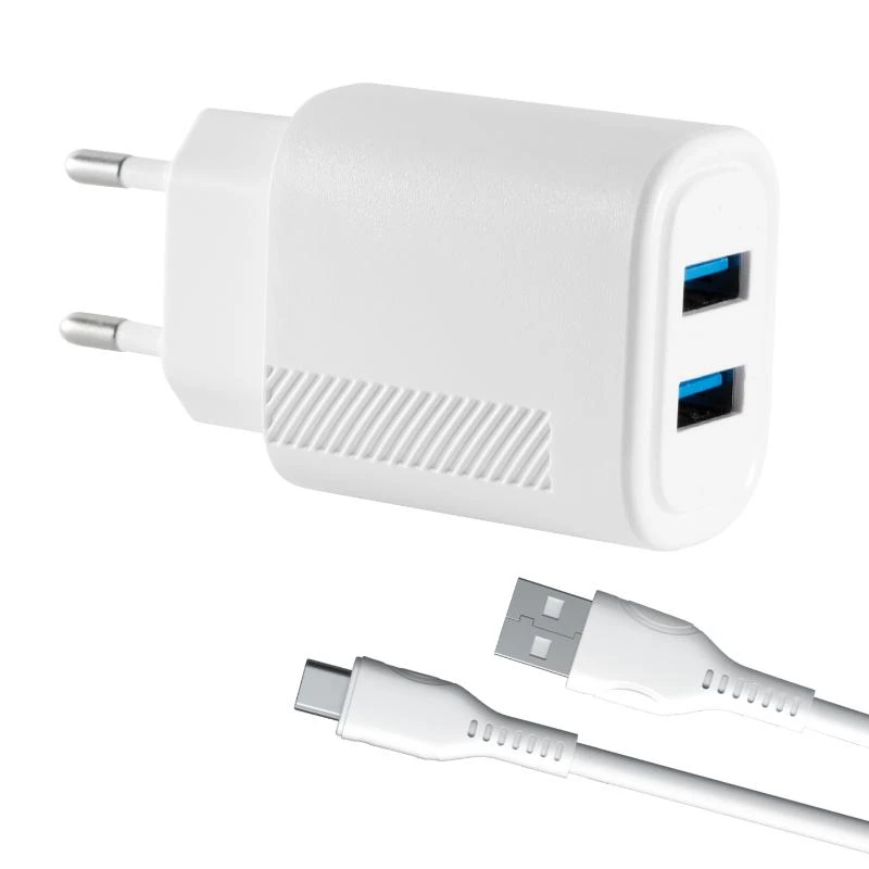 Зарядное устройство Barn&Hollis B&H NT-5, 2 USB A + кабель Type-C, белый