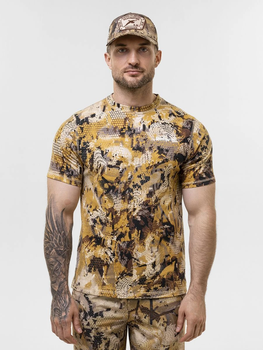 Футболка Remington Yellow Waterfowl Honeycombs из хлопка для охоты и активного отдыха