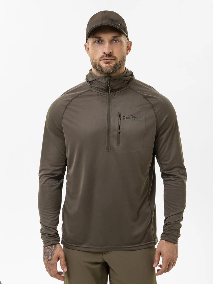Лонгслив Remington Foliage Dark Olive — быстросохнущий и эластичный для охоты и туризма