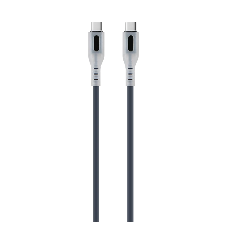 Дата-кабель Red Line Type-C - Type-C 60W силиконовый черный