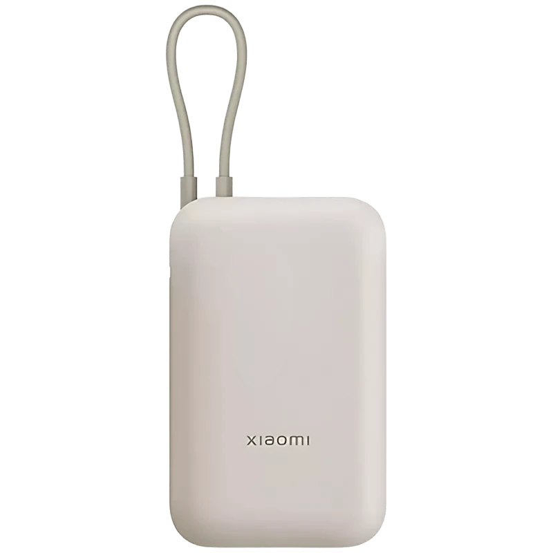 Внешний аккумулятор Xiaomi Power Bank 10000mAh (встроенный кабель) Tan GL (бежевый)